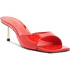 Schutz Dethalia Pin Heel Slide Sandal In Red