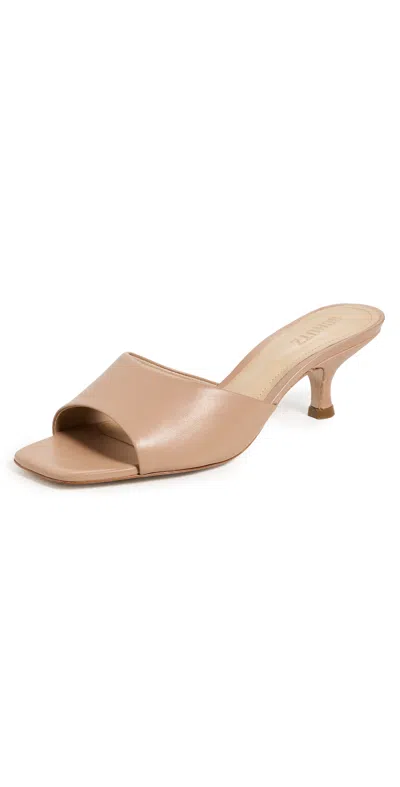 Schutz Dethalia Slide Heels Honey Beige In Neutral