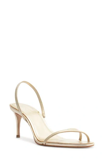 Schutz Diana Metallic Slingback Sandal In Platina