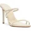 Schutz Diana Leather Stiletto Slide Sandals In Off White