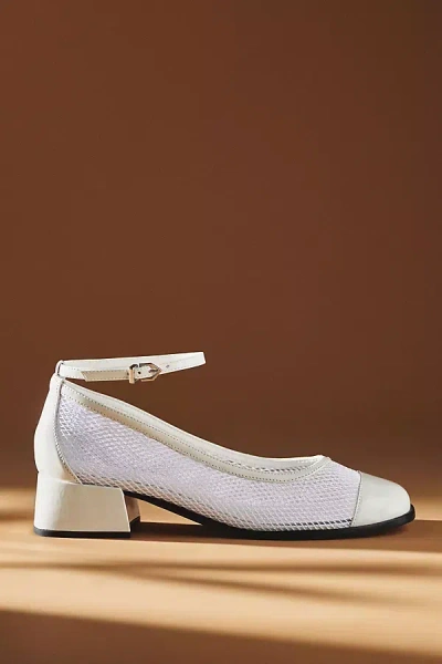 Schutz Dorothy Mesh Mary Jane Pumps In White