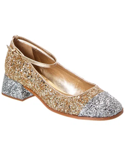 Schutz Dorothy Weekend Low Block Glitter Pump In Animal Print