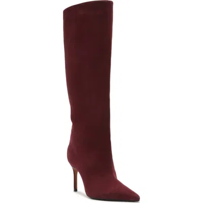 Schutz Ellen Up Pointed Toe Boot In Burgundy