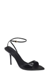 Schutz Elodie Ankle Strap Slide Sandal In Black