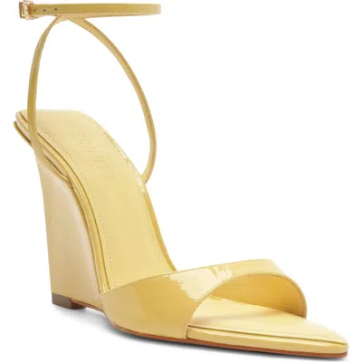 Schutz Elodie Ankle Strap Wedge Sandal In Transparent