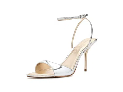 Schutz Elodie Buckle Heeled Sandals Silver