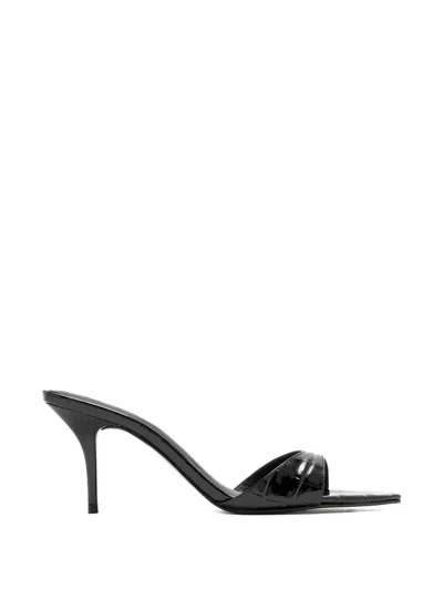 Schutz Elodie Patent Stiletto Mule Sandals In Black