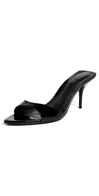 Schutz Elodie Patent Stiletto Mule Sandals In Black