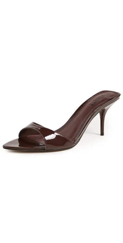 Schutz Elodie Heeled Sandals Root Brown In Burgundy