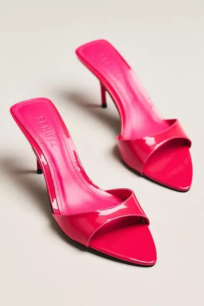 Schutz Elodie Open-toe Mule Heels In Pink