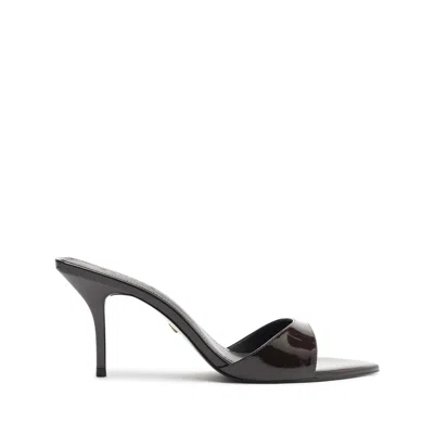 Schutz Elodie Patent Stiletto Mule Sandals In Black