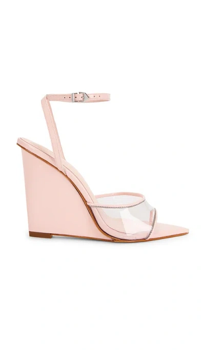 Schutz Elodie Vinyl Wedge Sandal In Pink