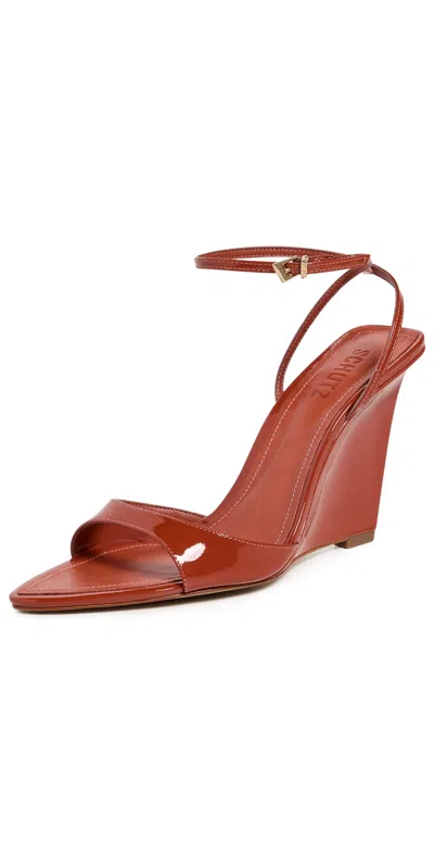 Schutz Elodie Wedge Sandal In Sunset Ochre