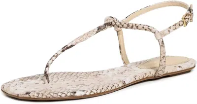 Schutz Elsha Flat Sandal In Beige Latte In Multi