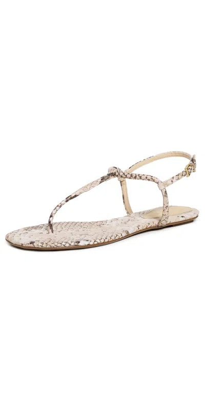 Schutz Elsha Sandals Beige Latte In Animal Print