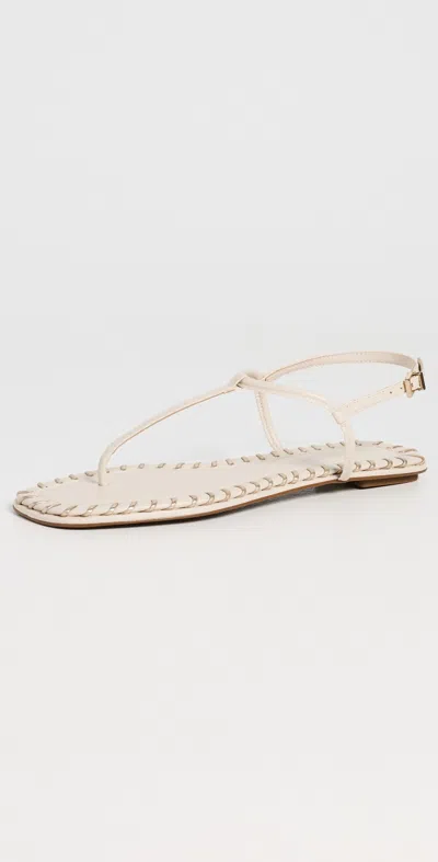 Schutz Elsha Sewing Sandals White In Neutral