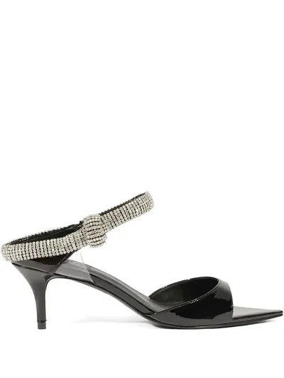 Schutz Embellished Heeled Sandals In Black