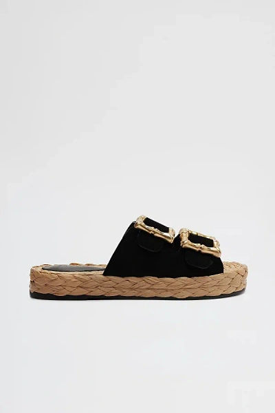 Schutz Enola Rope Flat Sandals In Black, Women's At Urban Outfitters