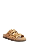 Schutz Enola Buckle Sporty Sandals In Natural