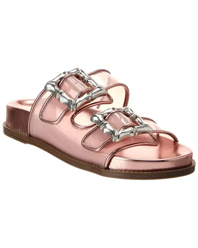 Schutz Enola Vinyl Sporty Flat In Pink