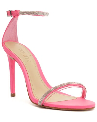 Schutz Fabienne Leather & Patent Sandal In Pink