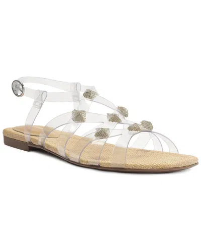 Schutz Women's Georgia Embellished Transparent Flat Sandals