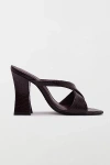 Schutz Glenda Mule Heel In Dark Plum, Women's At Urban Outfitters In Purple