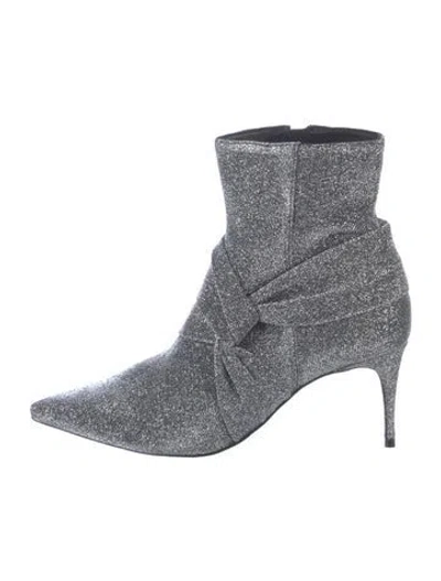 Pre-owned Schutz Glitter Boots In Silver