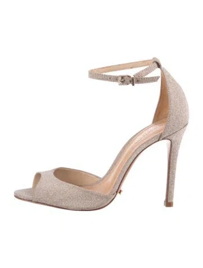 Pre-owned Schutz Glitter Glitter Accents D'orsay Pumps In Gold