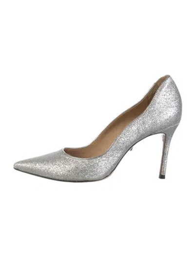 Pre-owned Schutz Glitter Pumps In Silver