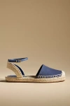 Schutz Women's Greeca Textile Flat Espadrilles In Dress Blue Natural