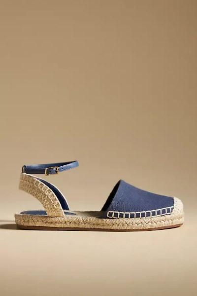 Schutz Women's Greeca Textile Flat Espadrilles In Dress Blue Natural