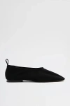 Schutz Hadley Suede Ballerina Flats In Black