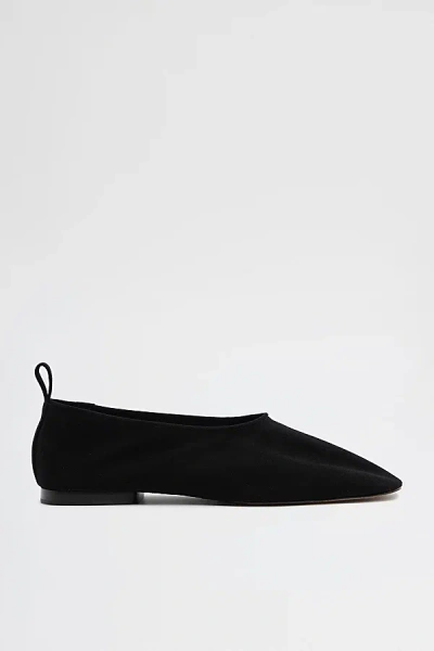 Schutz Hadley Suede Ballerina Flats In Black