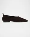 Schutz Hadley Suede Ballerina Flats In Brown