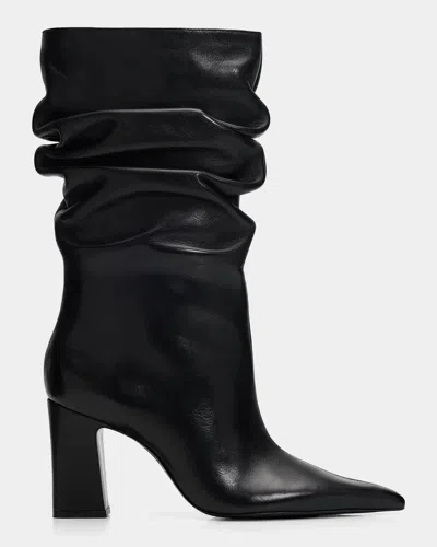 Schutz Harriet 90mm Leather Boots In Black