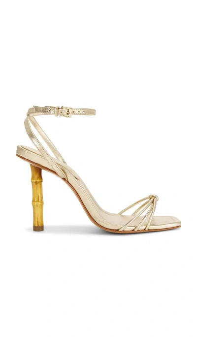 Schutz Haven Bamboo Sandal In Gold