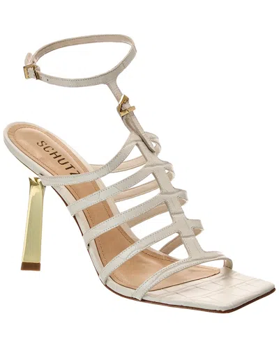 Schutz Hayden Leather Sandal In Neutral