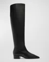 Schutz Helena Leather Over-the-knee Boots In Black