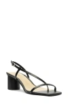 Schutz Heloise Leather Slingback Sandals In Black