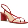 Schutz Heloise Block Heel Sandal In Scarlet