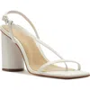 Schutz Heloise Block Heel Sandal In White