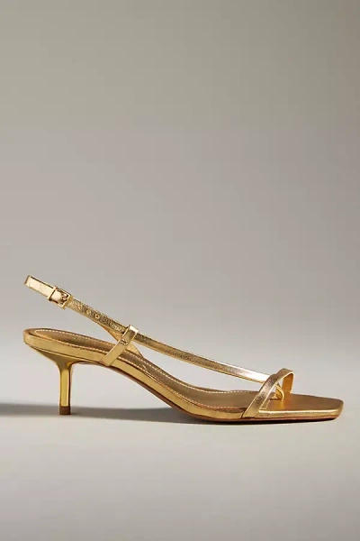 Schutz Heloise Kitten Heels In Gold