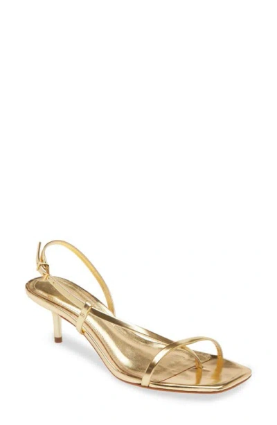 Schutz Heloise Slingback Sandal In Ouro Claro Orch