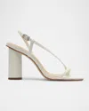Schutz Heloise Block Heel Sandal In White