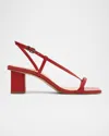 Schutz Heloise Block Heel Sandal In Scarlet