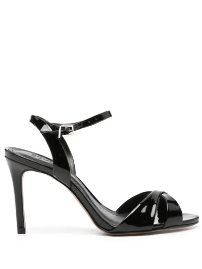 Schutz Hilda 100mm Leather Sandals In Black