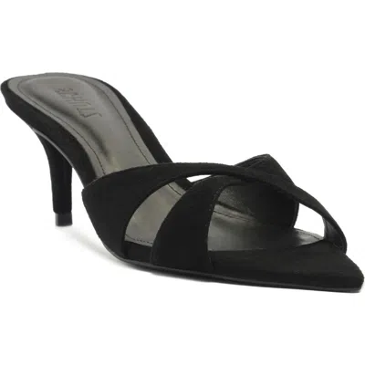 Schutz Hilda Leaf Pointed Toe Sandal In Black