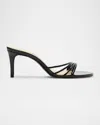 Schutz Inez Strappy Slide Sandals In Black