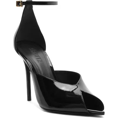 Schutz Ingrid Lace Leather D'orsay Pump In Black